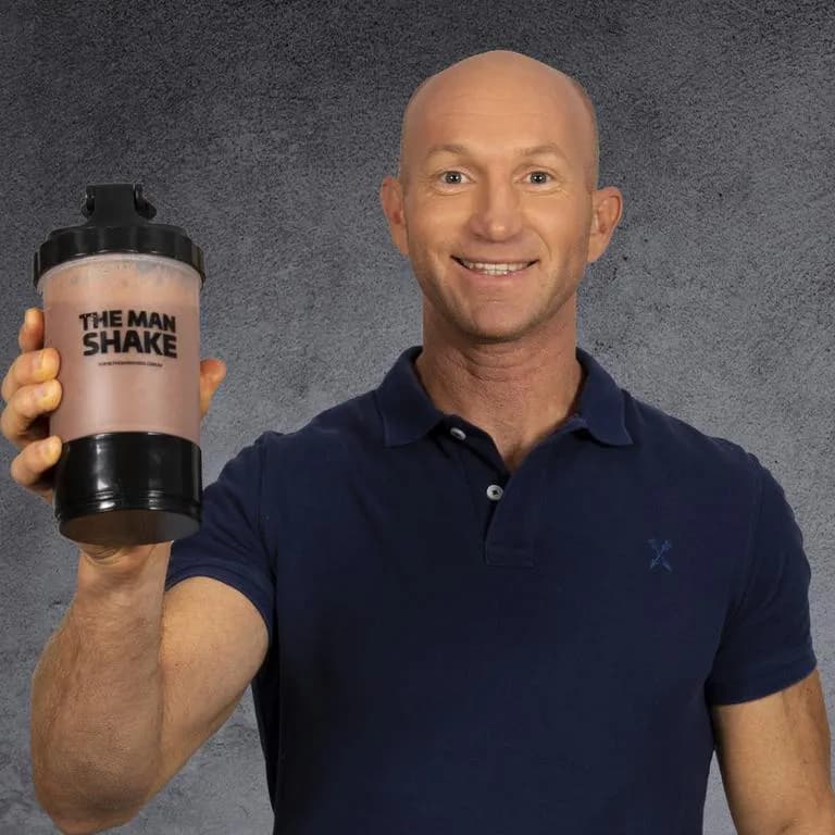The Man Shake nutrition brand homepage