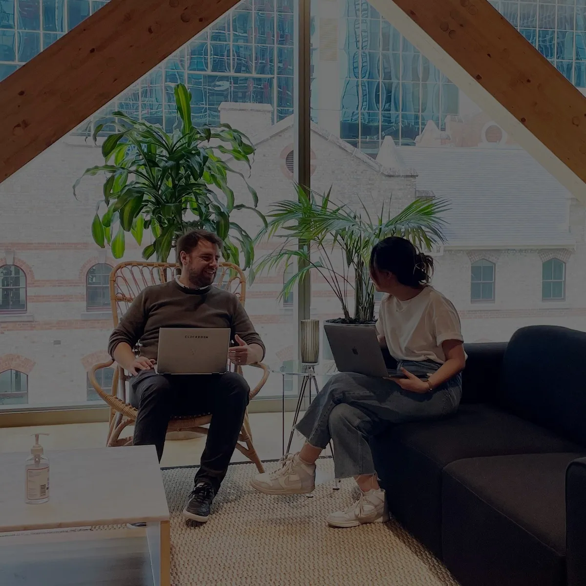 The ClickedOn strategy team in a planning session